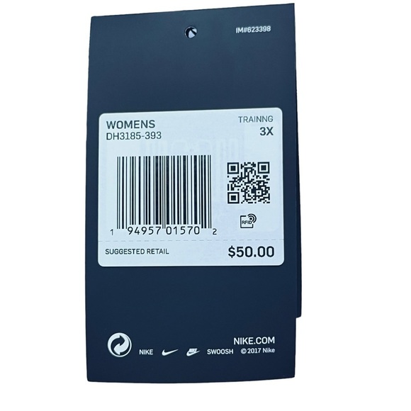 Nike teal color-stripe cropped training tank mesh DH3185-393  Size 3X - Picture 8 of 15